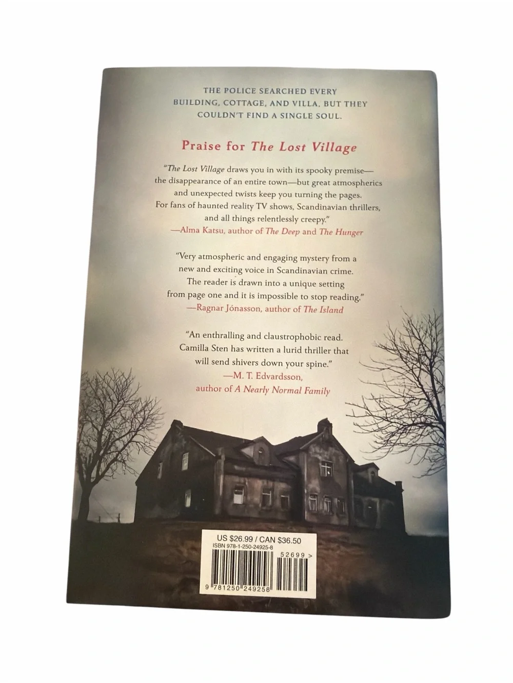 The Lost Village by Camilla Sten dual-timeline psychological horror thriller